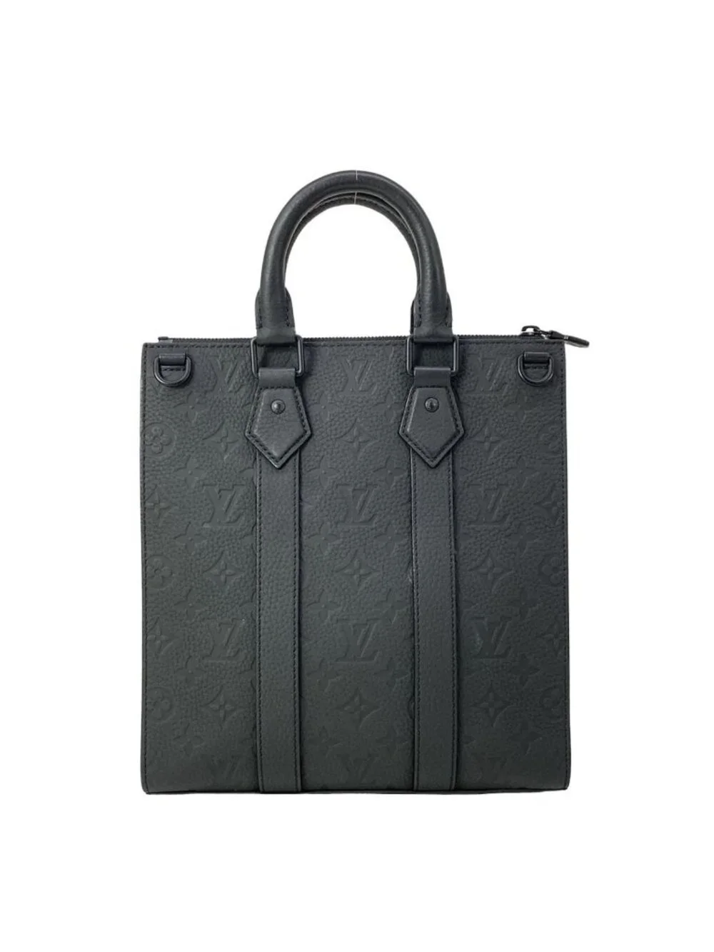 Louis Vuitton Handbag Taurillon Monogram Sac Plat Cross Noir Leather Cowhide